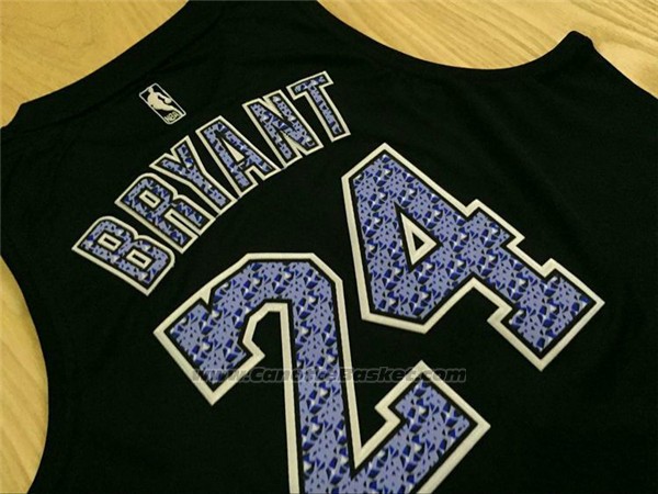 Maglia Diamonds Editon Los Angeles Lakers Kobe Bryant #24 Nero